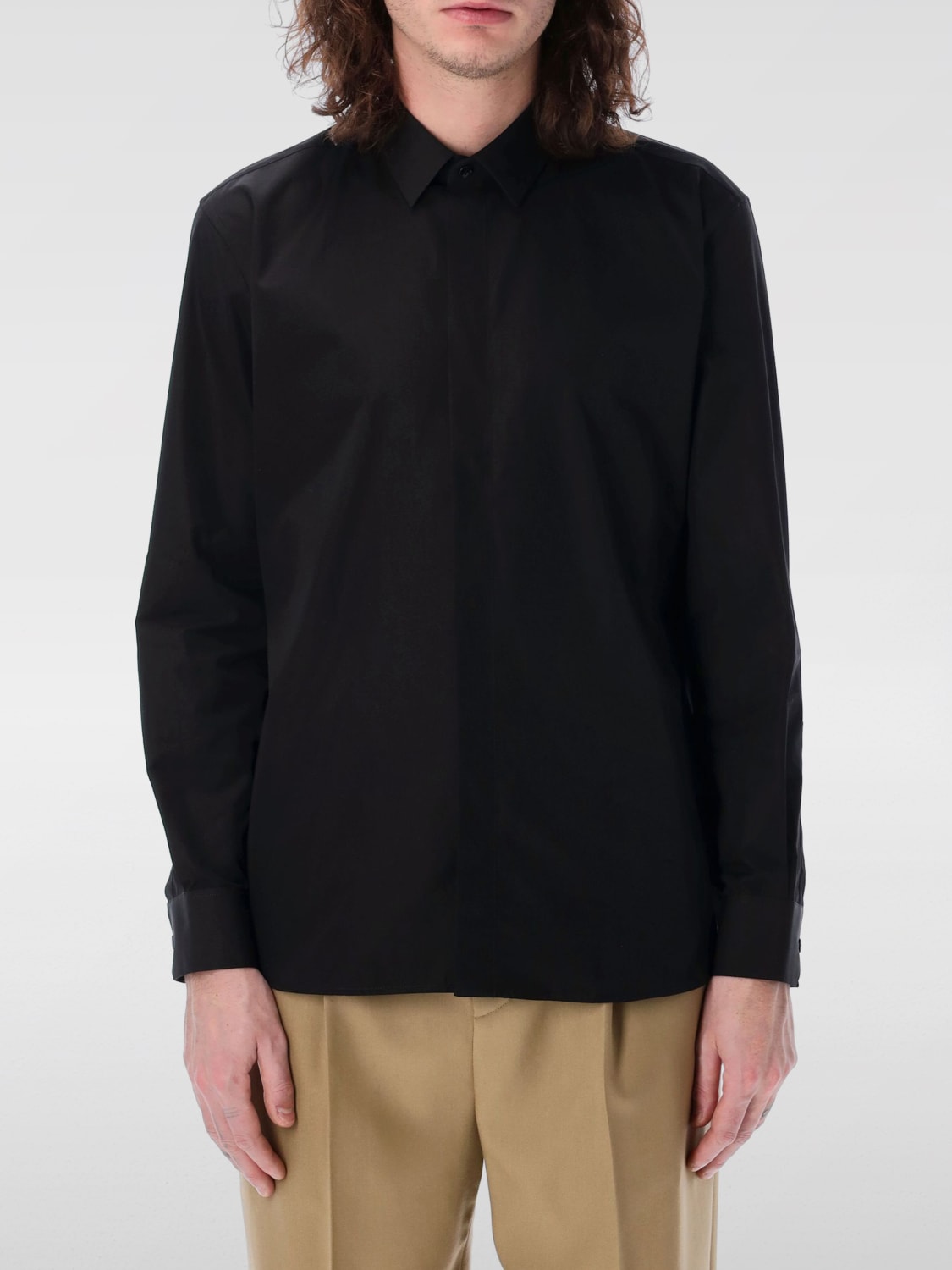 SAINT LAURENT CAMICIA: Camicia Saint Laurent in popeline , Nero - Img 1