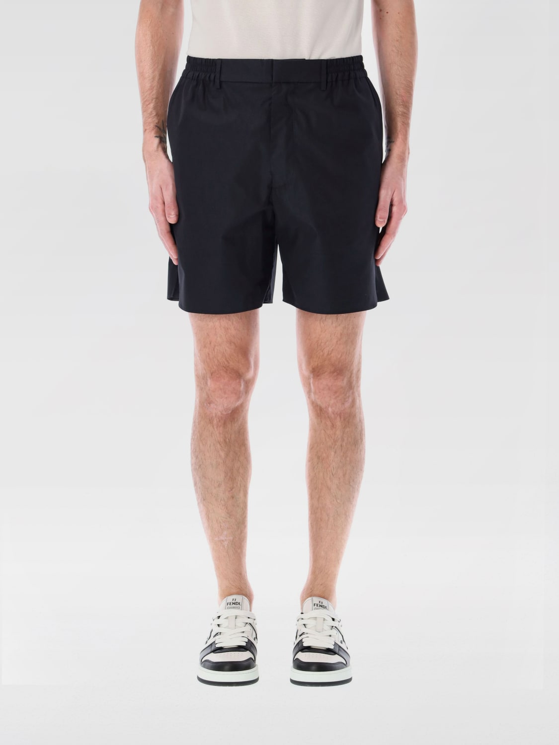 FENDI SHORTS: Short men Fendi, Black - Img 1