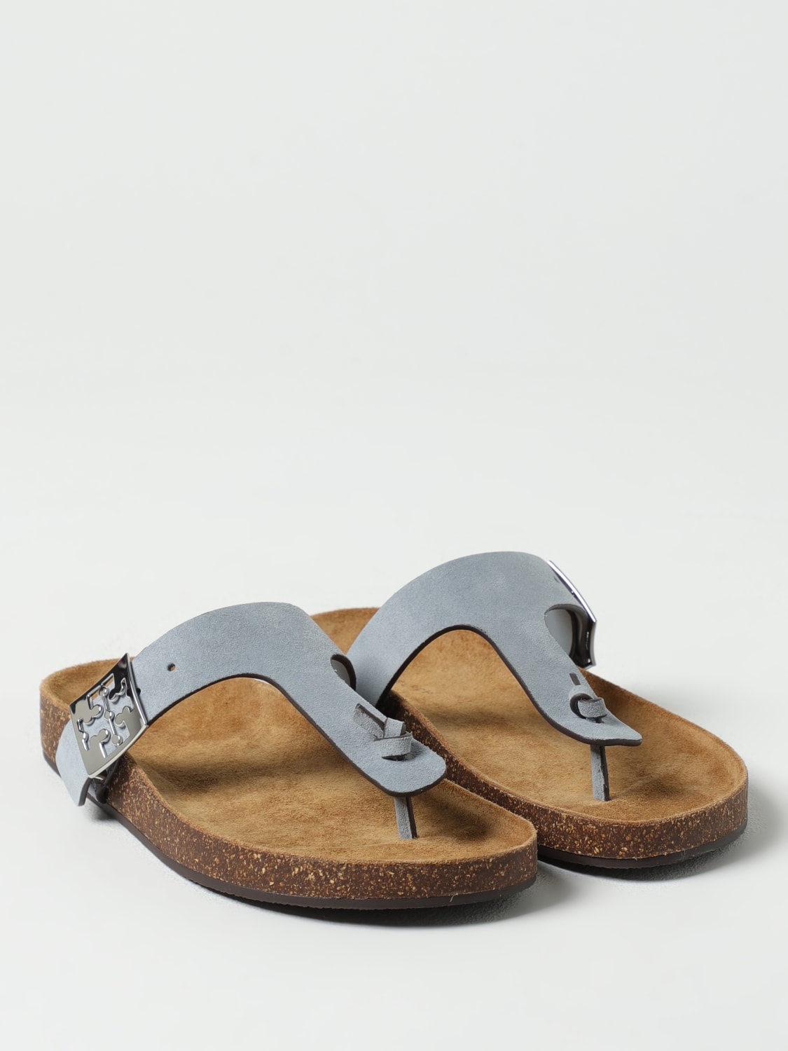 TORY BURCH SANDALI CON TACCO: Sandalo Mellow Tory Burch in camoscio , Blue - Img 2