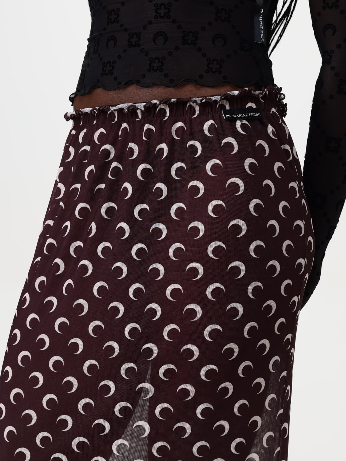 スカート MARINE SERRE Woman Skirt Brown WSK084CJER0054 BR30 MARINE SERRE: Skirt woman - Brown | Marine Serre skirt