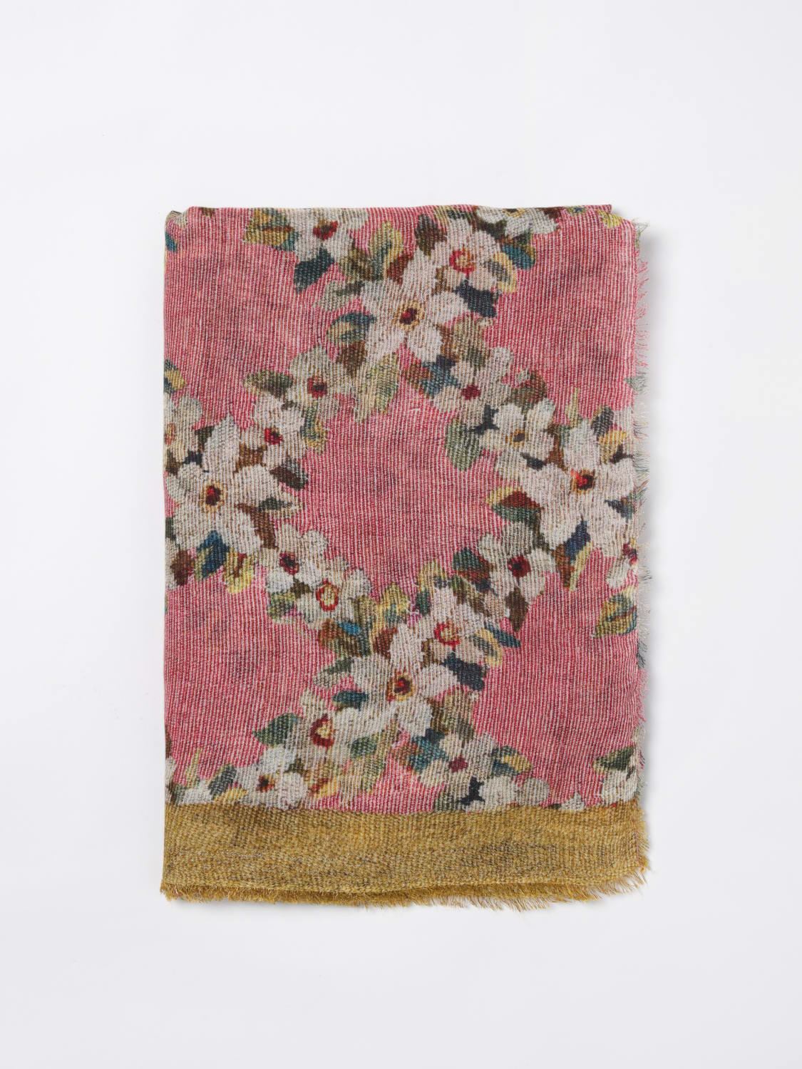 FALIERO SARTI SCIARPA: Sciarpa Faliero Sarti in misto viscosa con stampa floreale , Rosa - Img 1