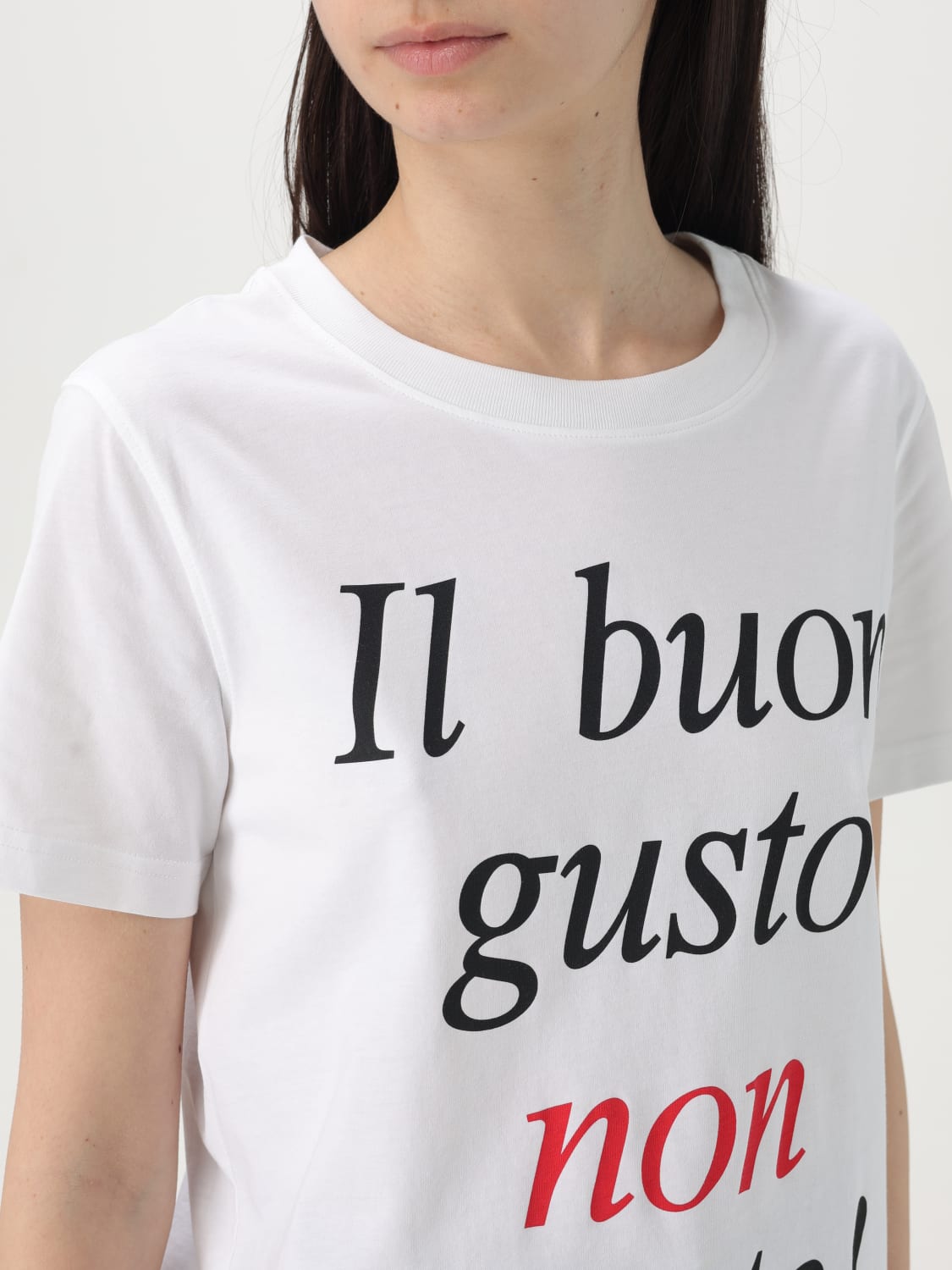 Tシャツ・カットソー MOSCHINO COUTURE Woman T-Shirt White 07140541 3001 Moschino Couture Outlet: T-shirt woman - White | Moschino