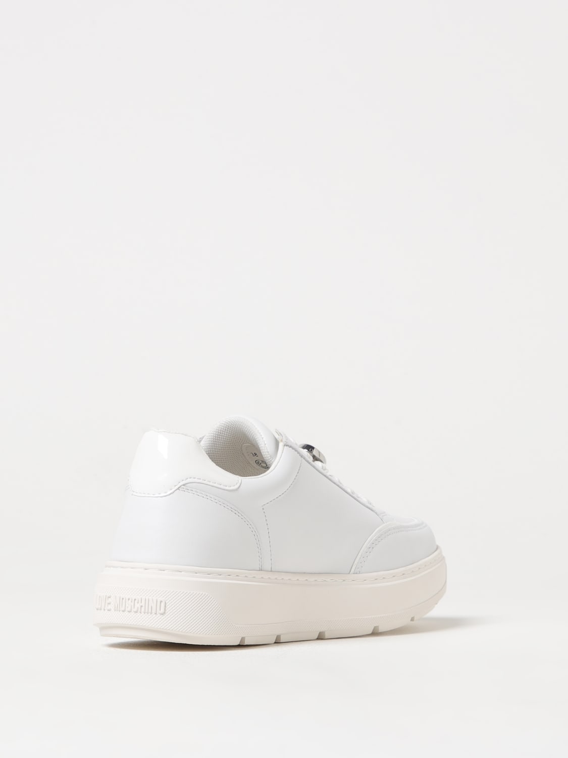 LOVE MOSCHINO SNEAKERS: Schnürschuhe damen Love Moschino, Weiß - Img 3