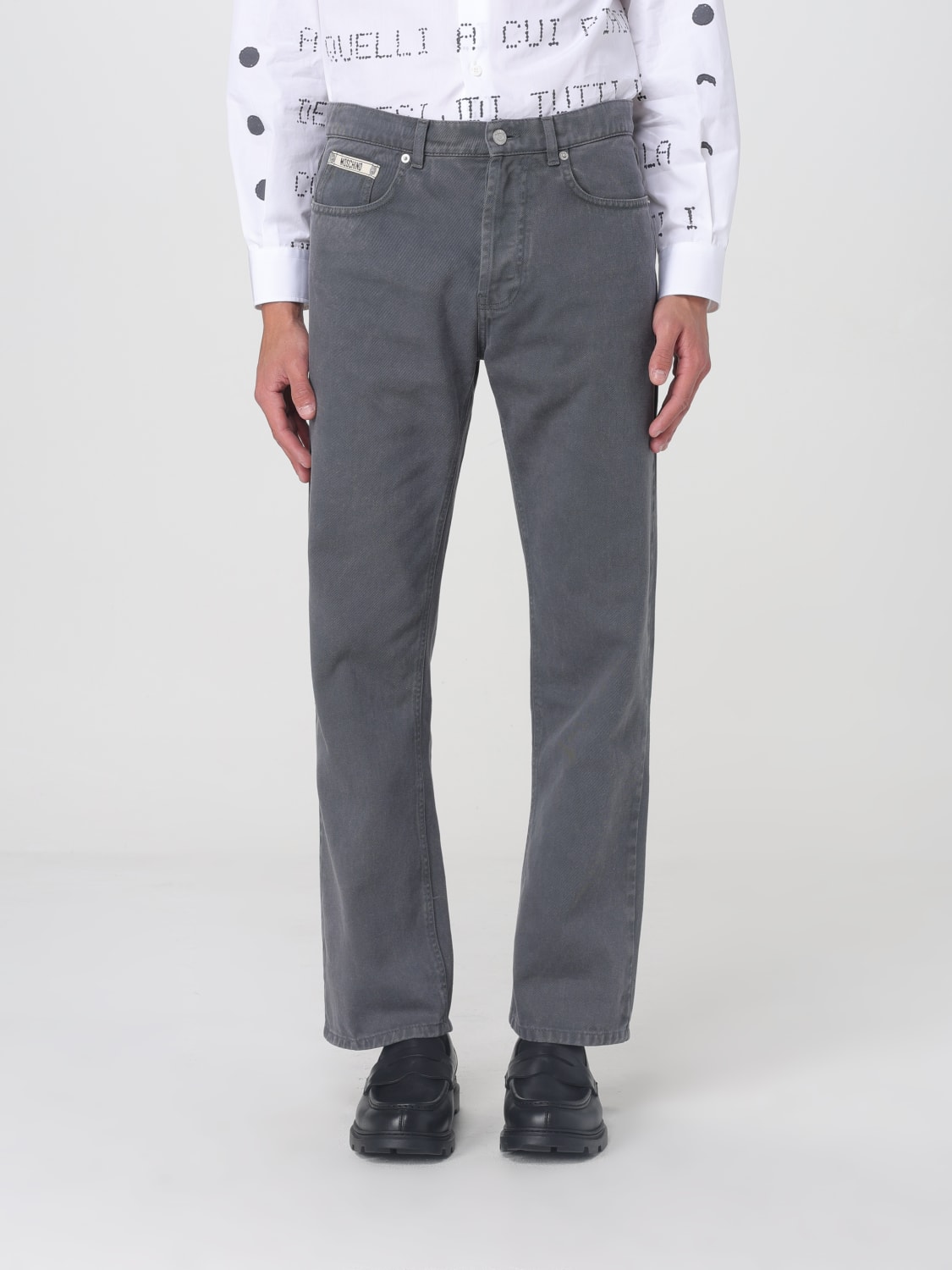 MOSCHINO COUTURE JEANS: Pants men Moschino Couture, Black - Img 1
