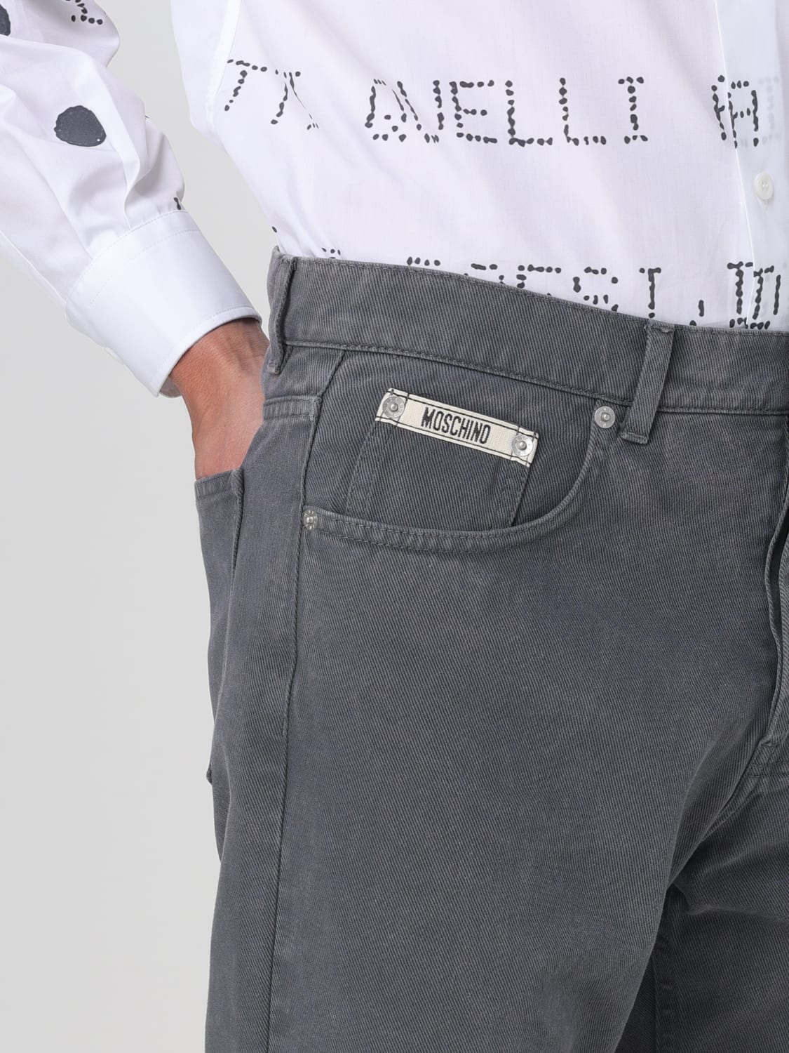 MOSCHINO COUTURE JEANS: Pants men Moschino Couture, Black - Img 5