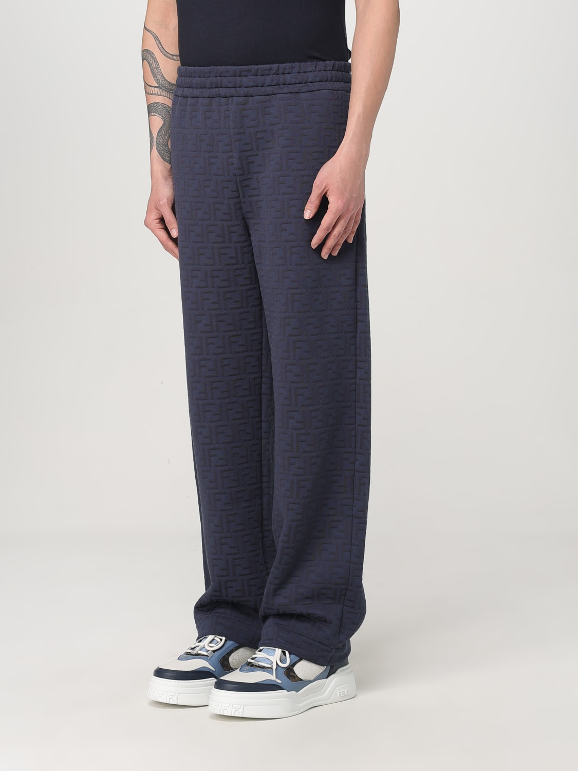 FENDI HOSE: Hose herren Fendi, Blau - Img 4