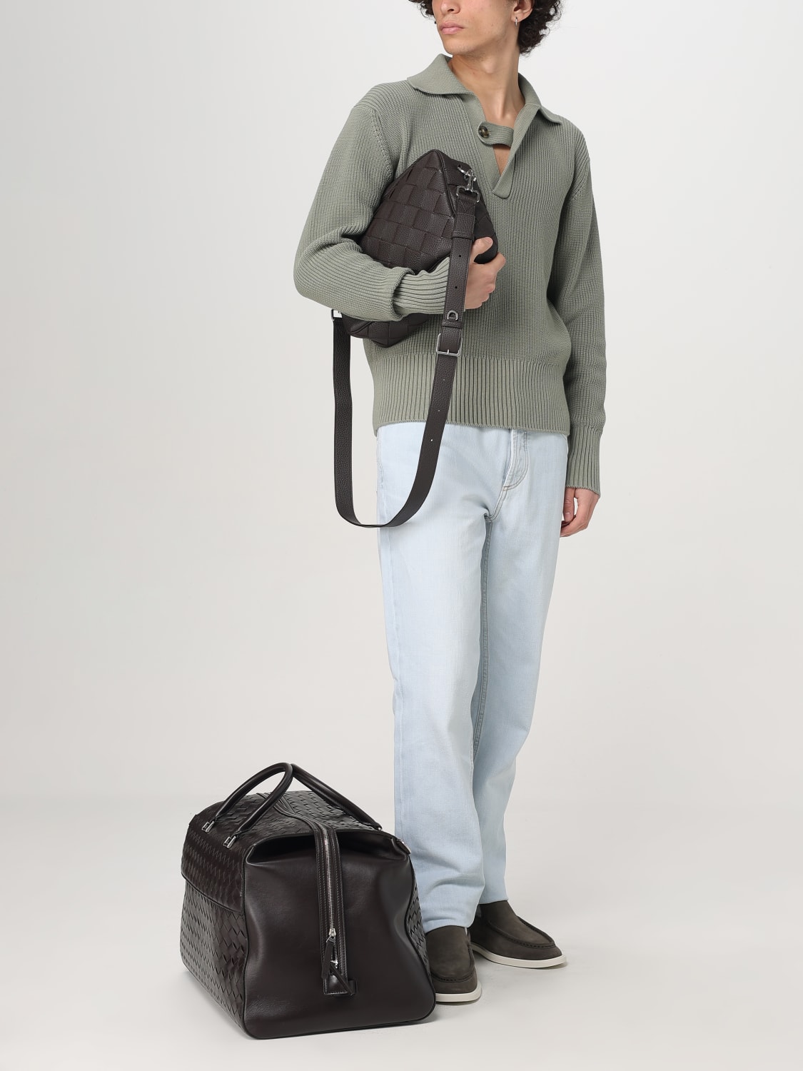 BOTTEGA VENETA TRAVEL BAG: Bags men Bottega Veneta, Brown - Img 2