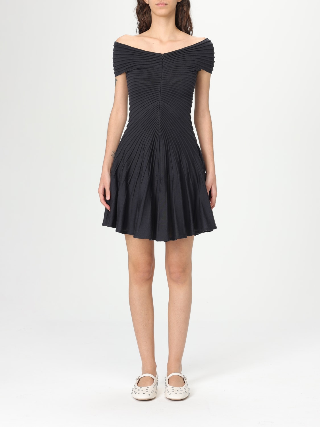 ALAÏA DRESS: Dress woman AlaÏa, Grey - Img 1