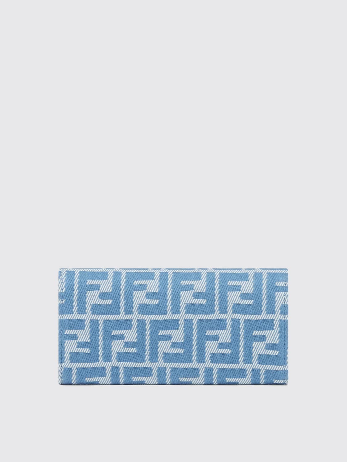 FENDI: Wallet woman - Gnawed Blue | Fendi crossbody bags
