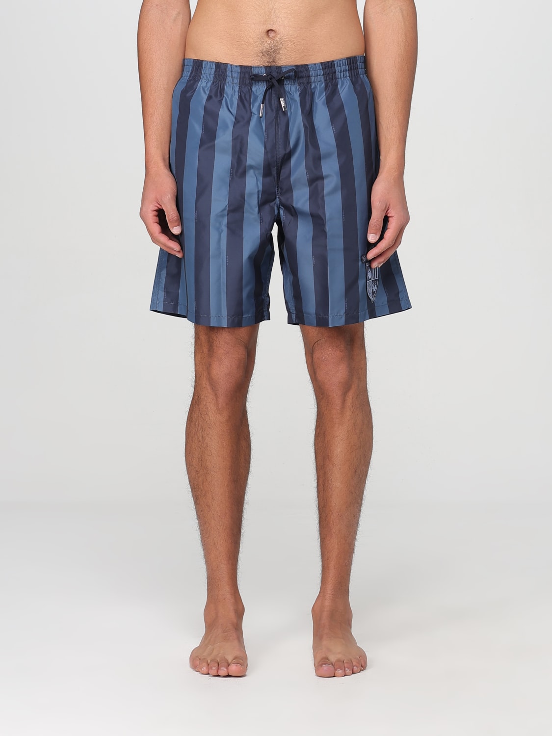 【FENDI】SWIMSUIT◆FXB134AU8M FENDI: striped nylon swim shorts - Blue | Fendi swimsuit