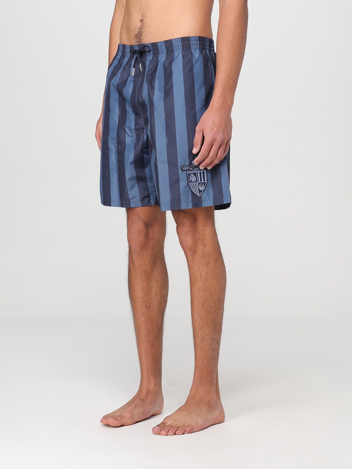 【FENDI】SWIMSUIT◆FXB134AU8M FENDI: striped nylon swim shorts - Blue | Fendi swimsuit