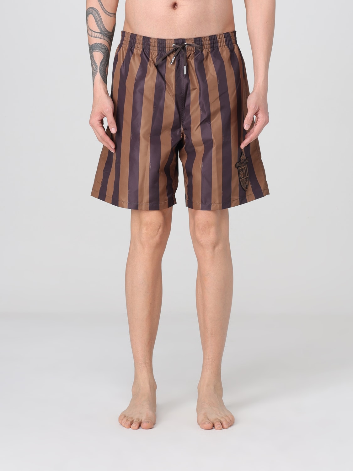 FENDI MAILLOT DE BAIN: Short homme Fendi, Marron - Img 1