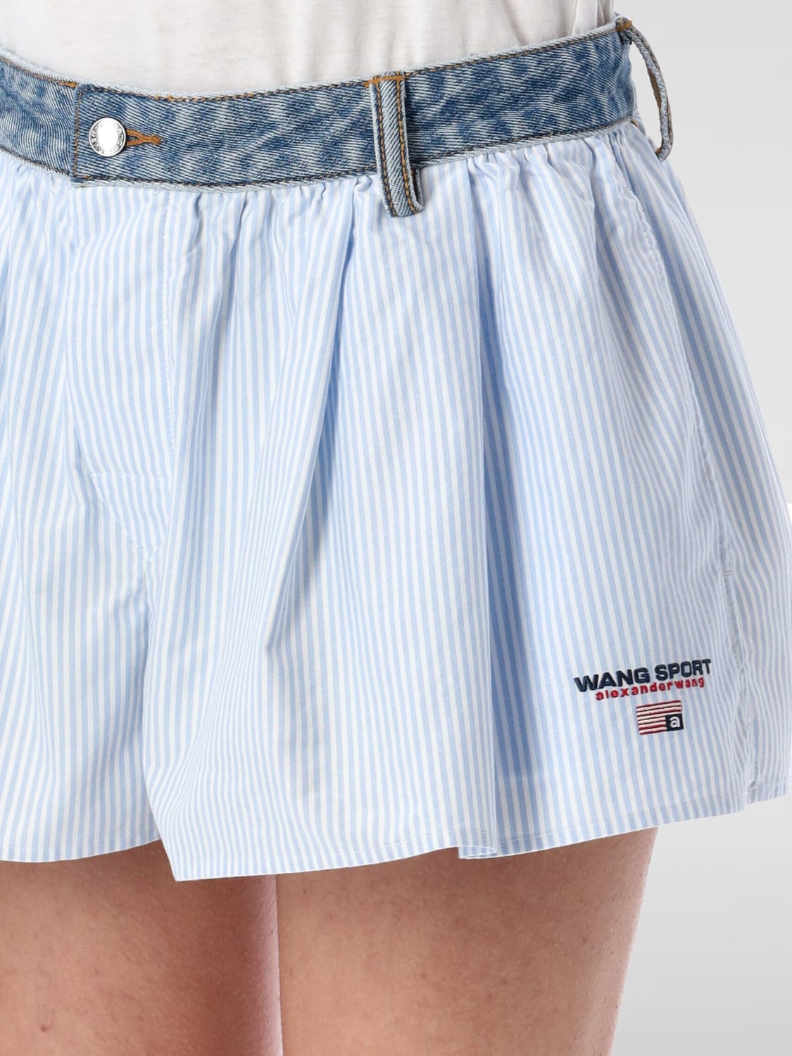 ショートパンツ ALEXANDER WANG Woman Short Gnawed Blue 4WC2254840 425 ALEXANDER WANG: Short woman - Gnawed Blue | Alexander Wang