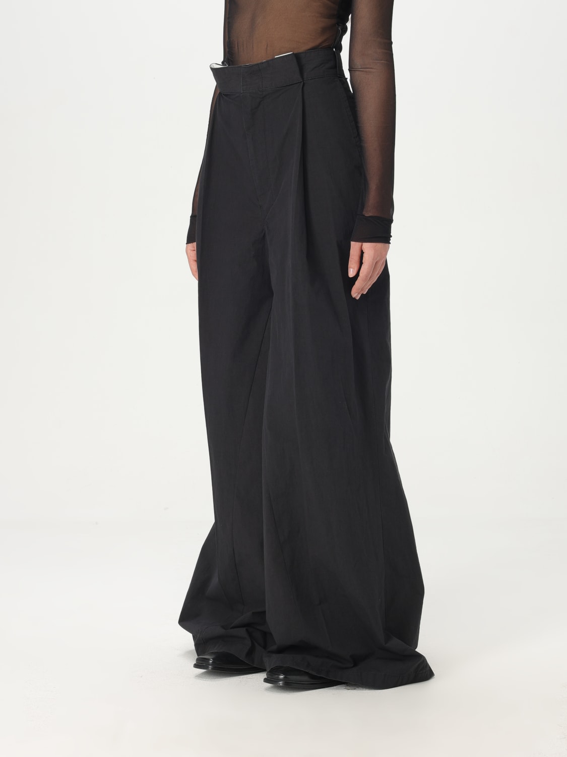 パンツ MAISON MARGIELA Women Straight Pants S51LA0051S30743965 Blac Maison Margiela Black Straight Leg Trousers | ModeSens