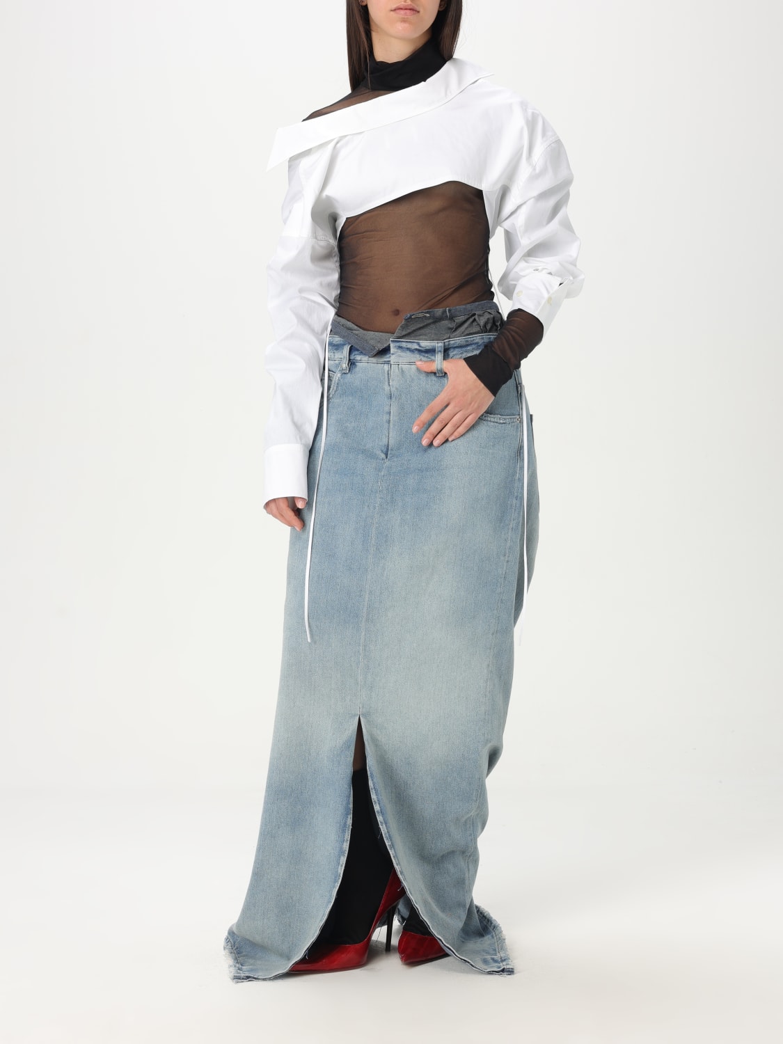 ミニスカート MAISON MARGIELA Women Mini Skirts S30383 S51MI0006 961 BLUE MAISON MARGIELA: Skirt woman - Blue | Maison Margiela skirt