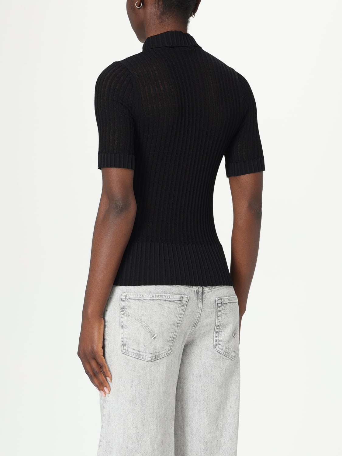 GENNY POLO衫: 毛衣 女士 Genny, 黑色 - Img 2