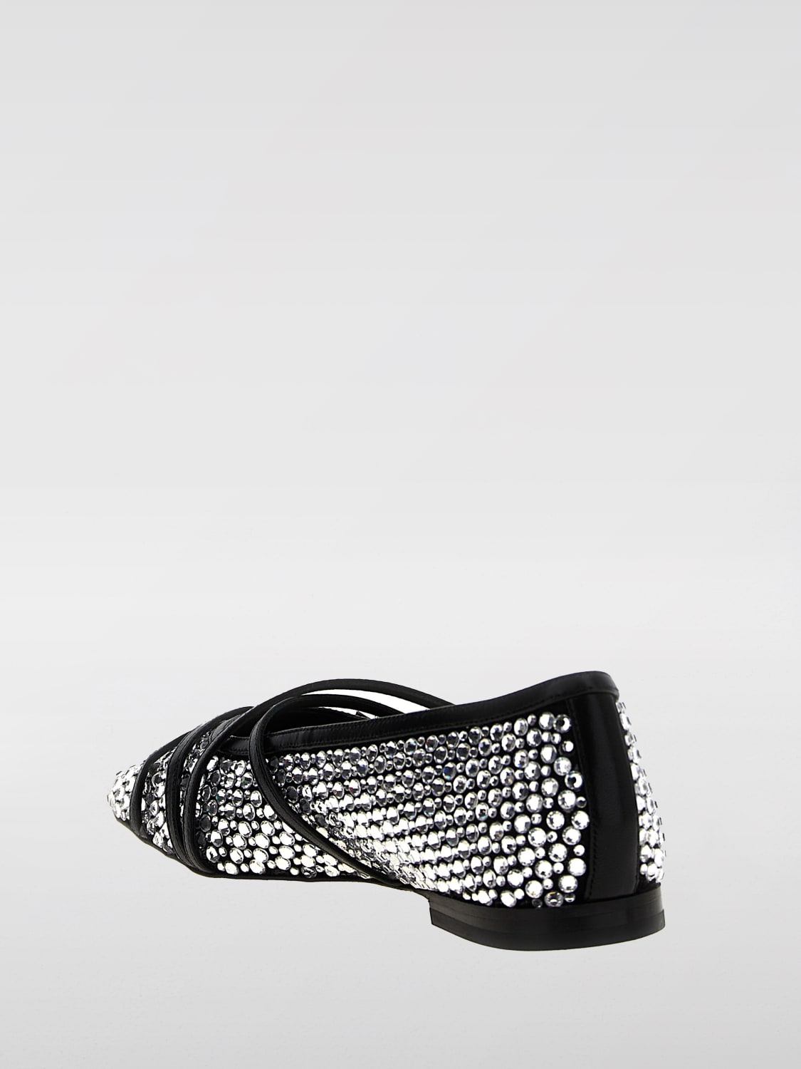 MACH&MACH BALLERINE: Ballerina Mach&Mach in pelle con strass all over , Nero - Img 3