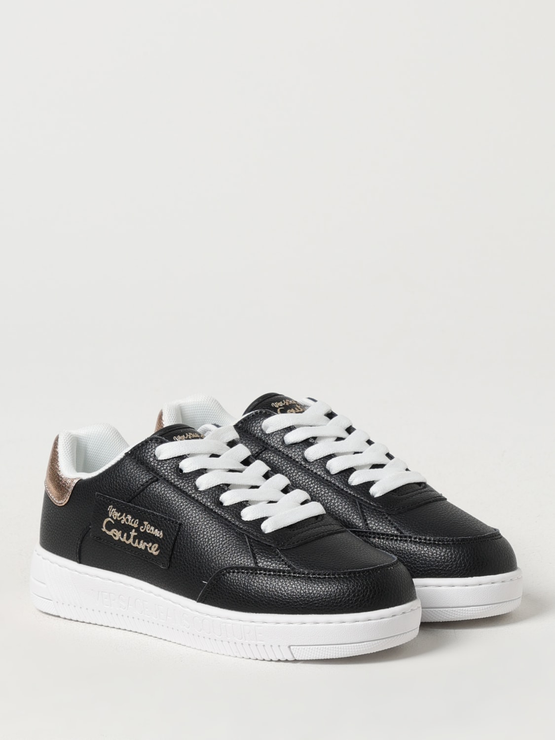VERSACE JEANS COUTURE: Sneakers woman - Black | Versace