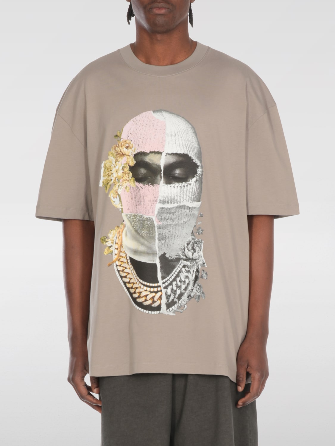 Tシャツ・カットソー IH NOM UH NIT Men T-shirt Grey NUS25272 050 IH NOM UH NIT: T-shirt men - Grey | Ih Nom Uh Nit t-shirt