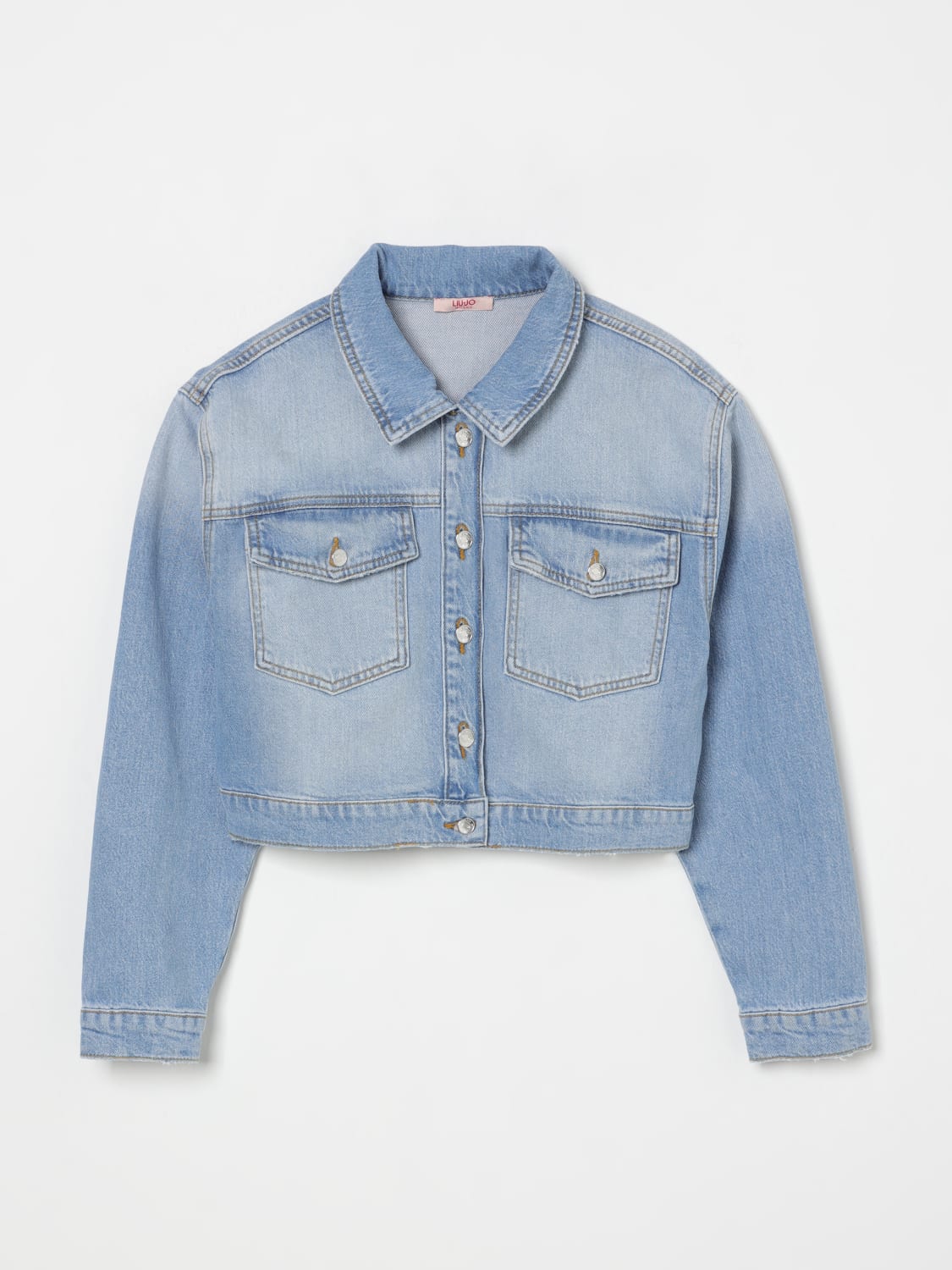 LIU JO JACKET: Coat kids Liu Jo, Denim - Img 1
