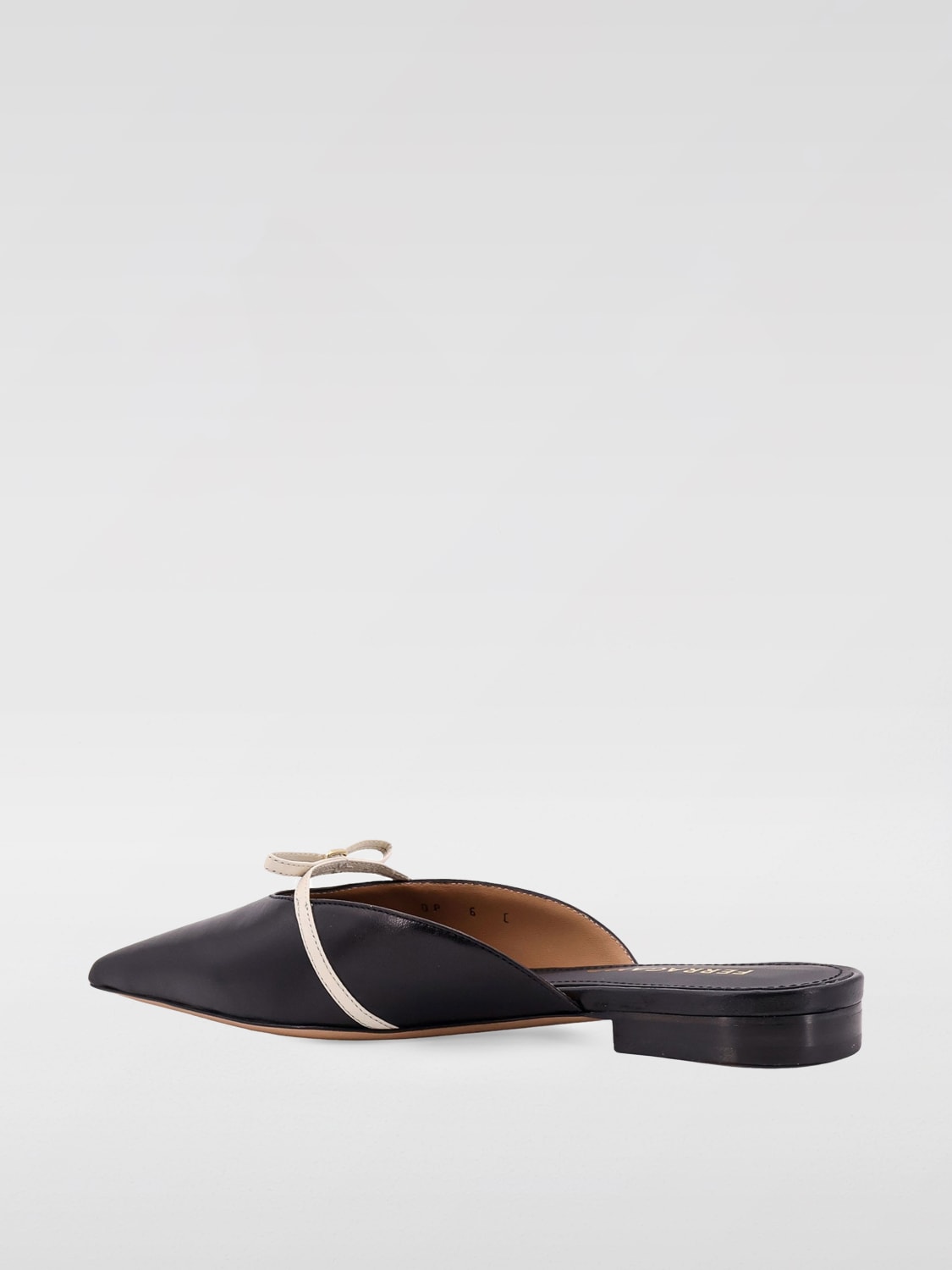 FERRAGAMO SCARPE: Mules Ferragamo in pelle con fiocco , Nero - Img 3