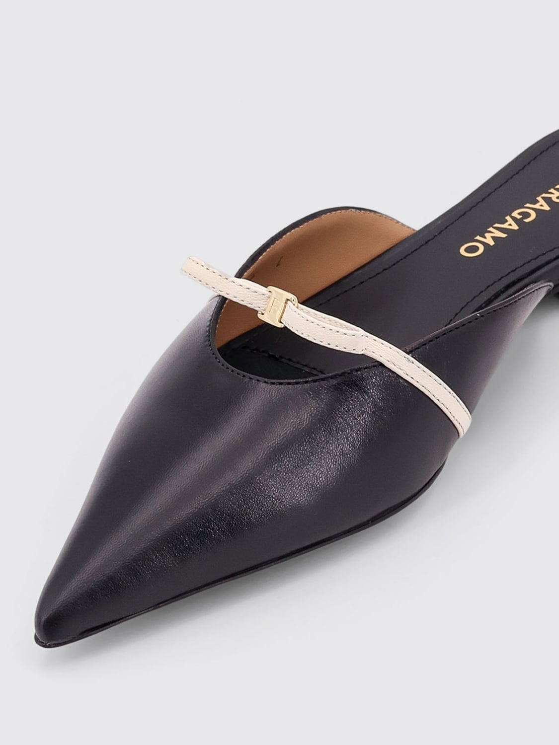 FERRAGAMO SCARPE: Mules Ferragamo in pelle con fiocco , Nero - Img 4