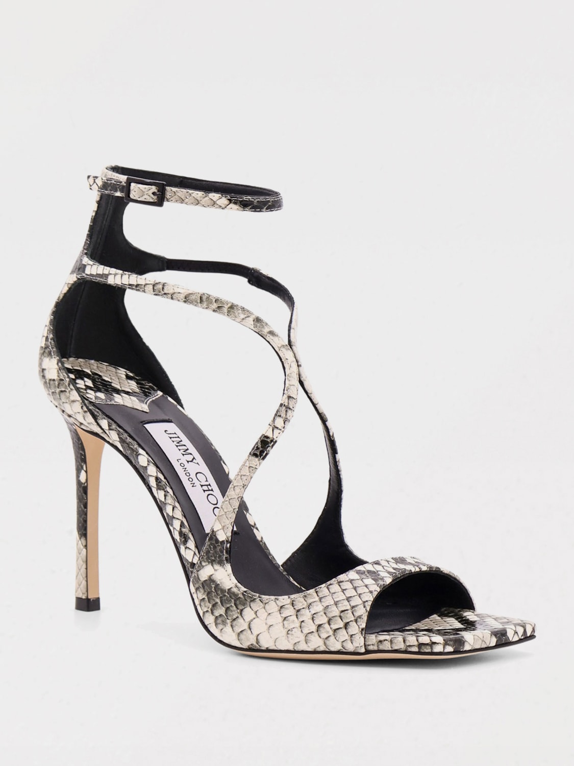 シューズ・サンダルその他 JIMMY CHOO Woman Heeled sandals Grey AZIA95PKB ROCCIA JIMMY CHOO: Shoes woman - Grey | Jimmy Choo heeled sandals