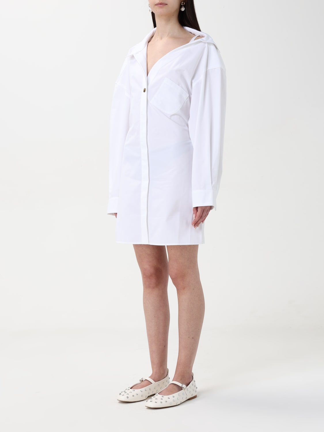 ワンピース JACQUEMUS Women Mid Skirts 24E241DR0941520100 White Jacquemus The Triangle Skirt | Neiman Marcus