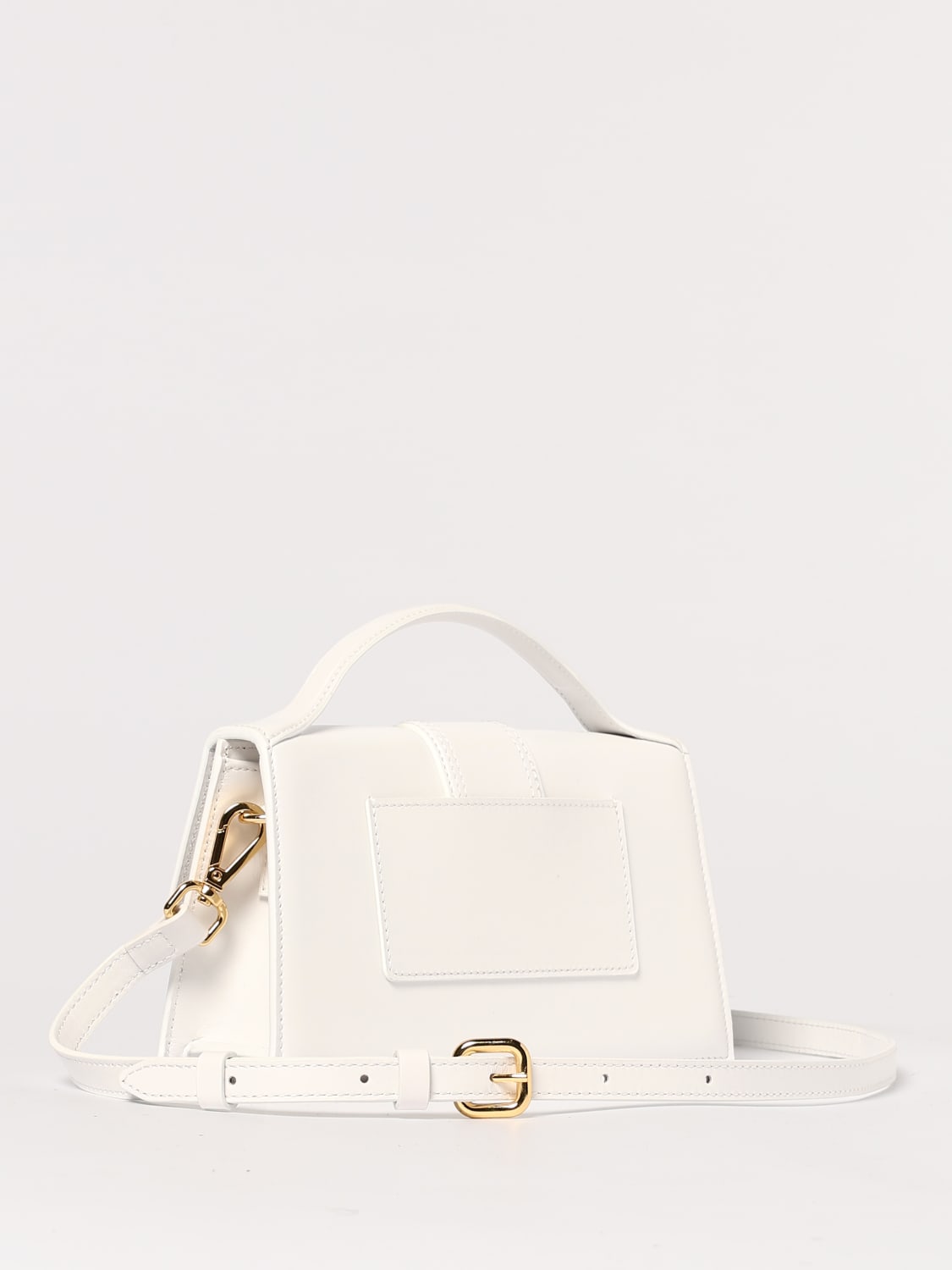JACQUEMUS BORSA MINI: Borsa Le Grand Bambino Jacquemus in pelle , Bianco - Img 3