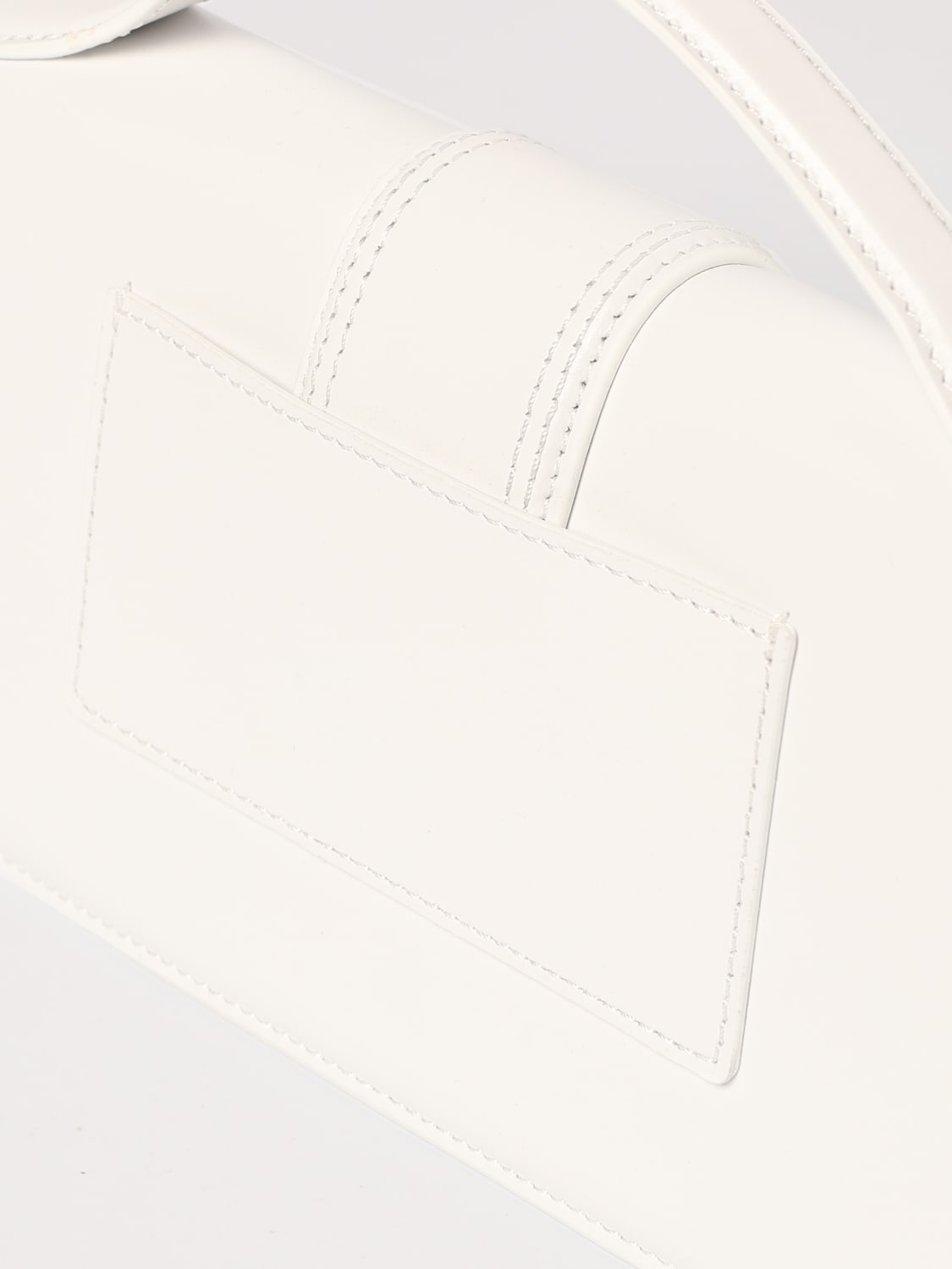 JACQUEMUS BORSA MINI: Borsa Le Grand Bambino Jacquemus in pelle , Bianco - Img 4