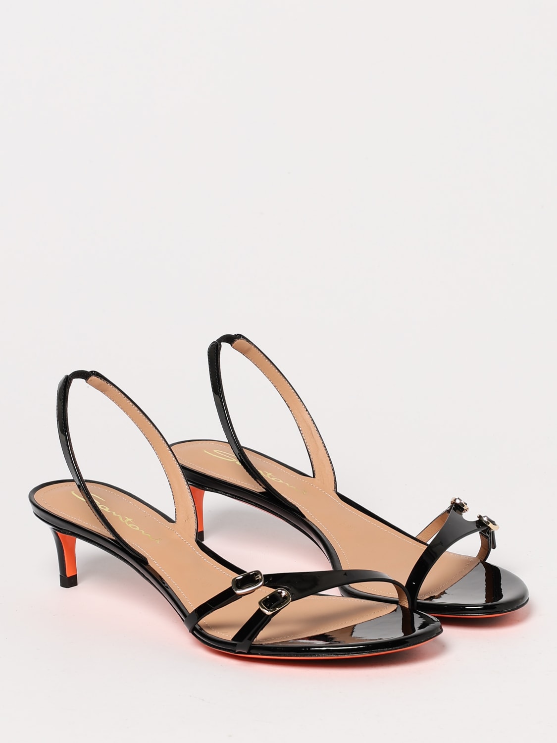 サンダル・ミュール SANTONI Women Sandals WHQX71496HA2NVHD N01 BLACK SANTONI: Heeled sandals woman - Black | Santoni heeled