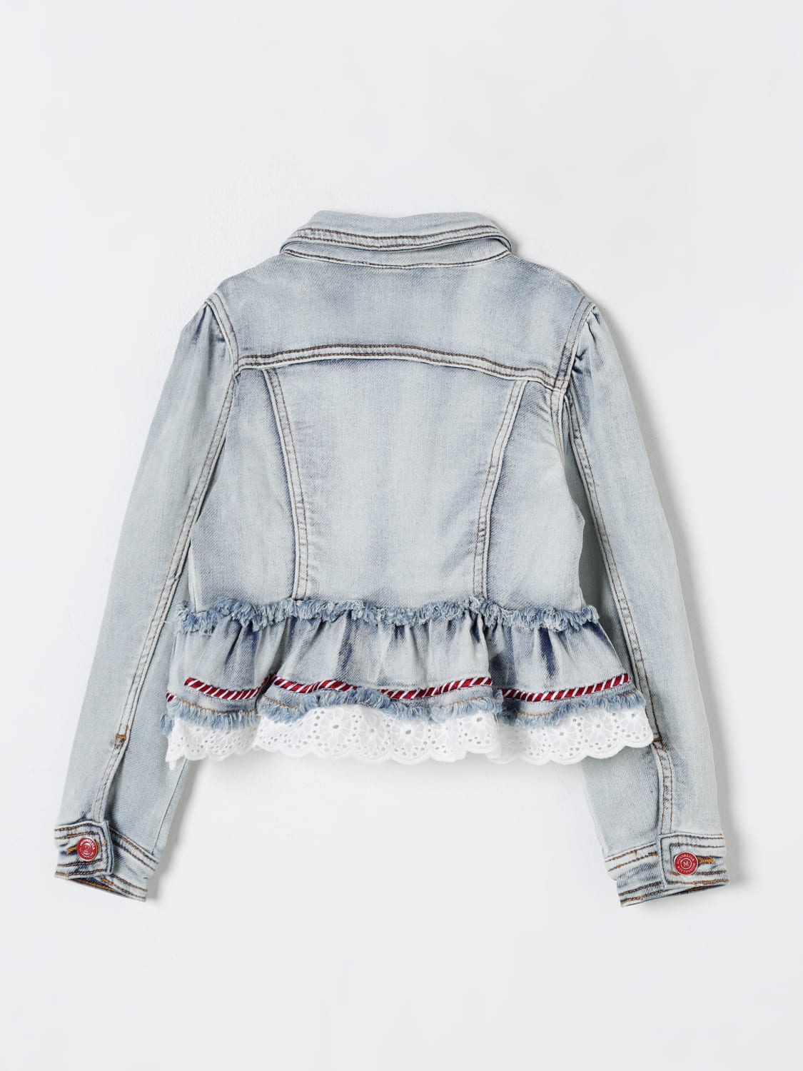 MONNALISA JACKET: Coat kids Monnalisa, Denim - Img 2