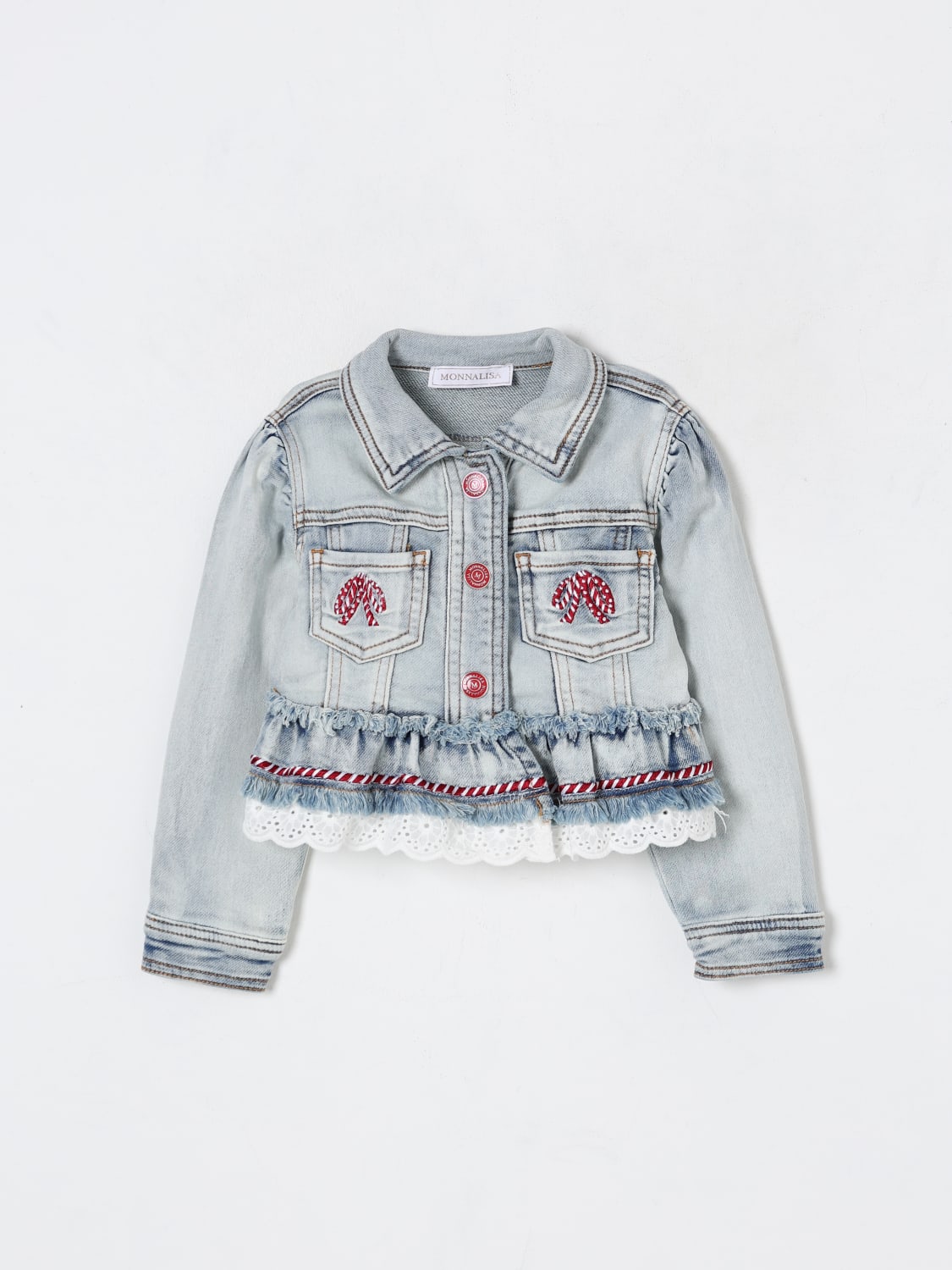 MONNALISA JACKET: Coats kids Monnalisa, Yellow Cream - Img 1