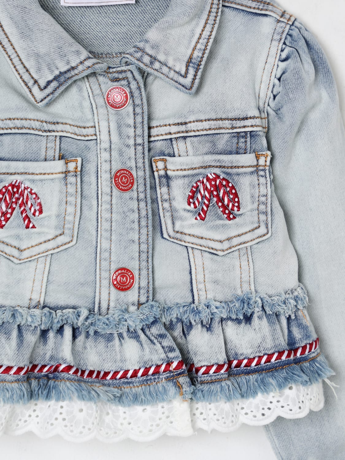 MONNALISA JACKET: Coats kids Monnalisa, Yellow Cream - Img 3