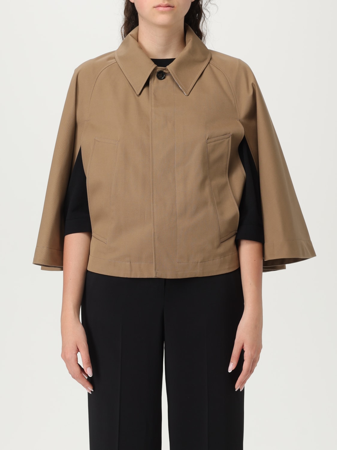 ポンチョ・ケープ BURBERRY Woman Cape Beige 8106335 BURBERRY: Cape woman - Beige | Burberry coat 8106335 online