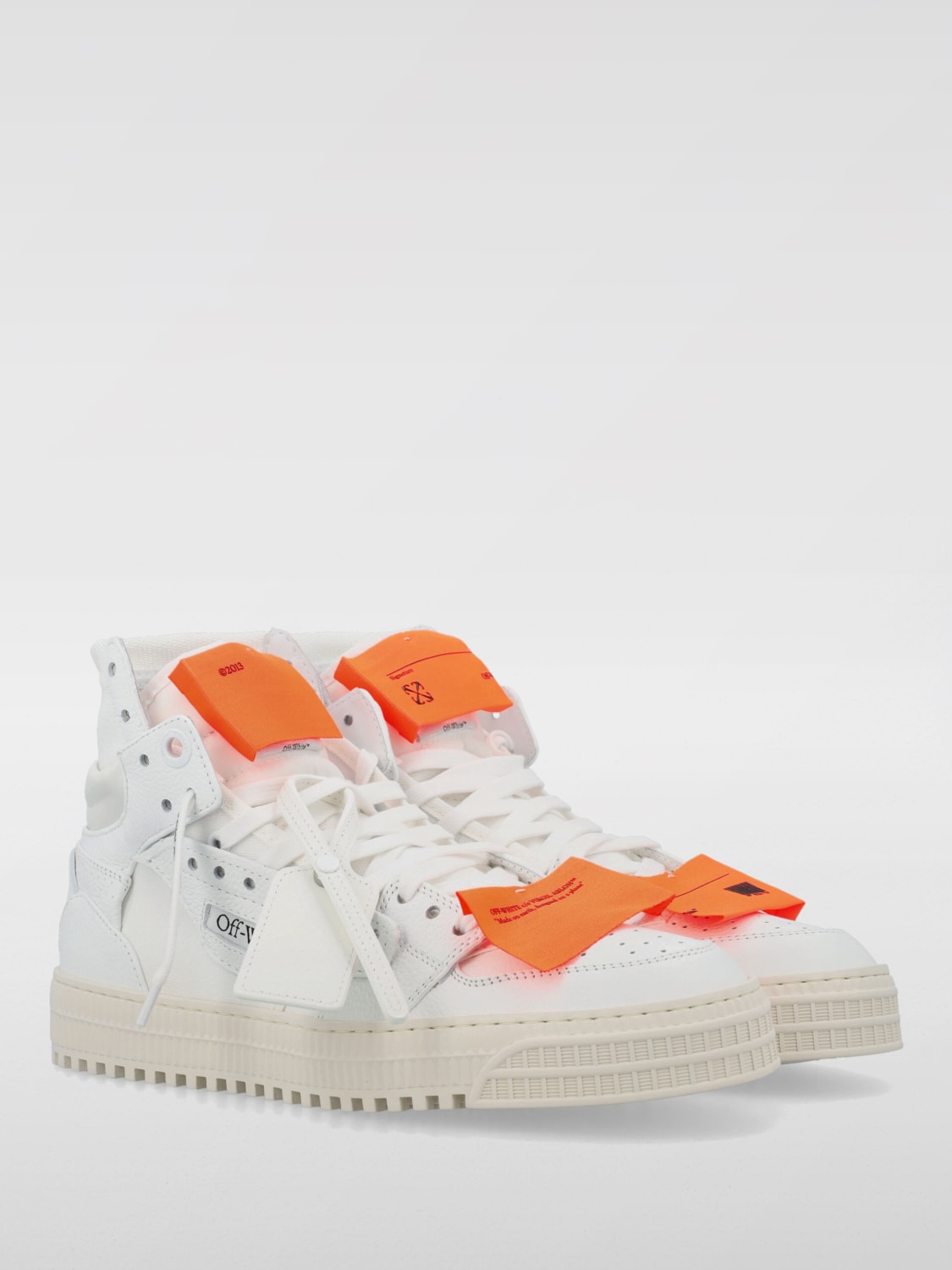 OFF-WHITE SNEAKERS: Sneakers Off Court 3.0 Off-White in pelle a grana e mesh , Bianco 1 - Img 2