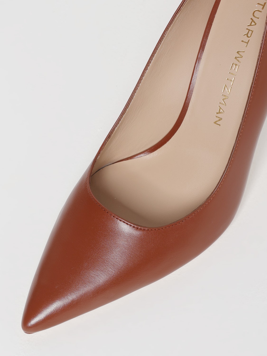 STUART WEITZMAN DÉCOLLETÉ: Décolleté Power Stuart Weitzman in pelle , Sabbia - Img 4