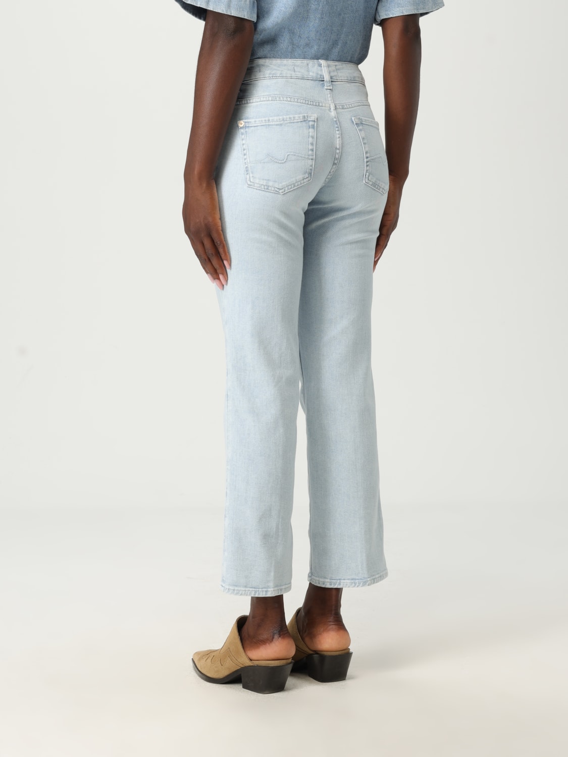 7 FOR ALL MANKIND 청바지: 청바지 여성 7 For All Mankind, 블루 1 - Img 2