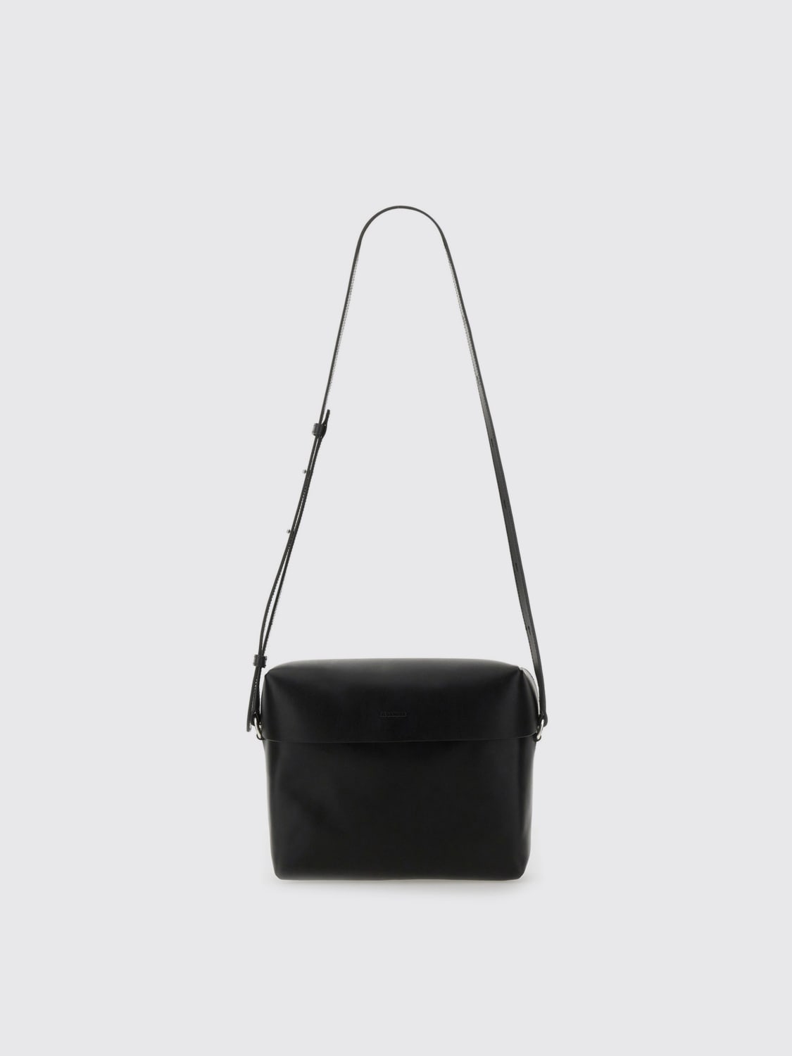JIL SANDER BORSA A TRACOLLA: Borsa a tracolla in pelle di vitello Jil Sander, Nero - Img 1