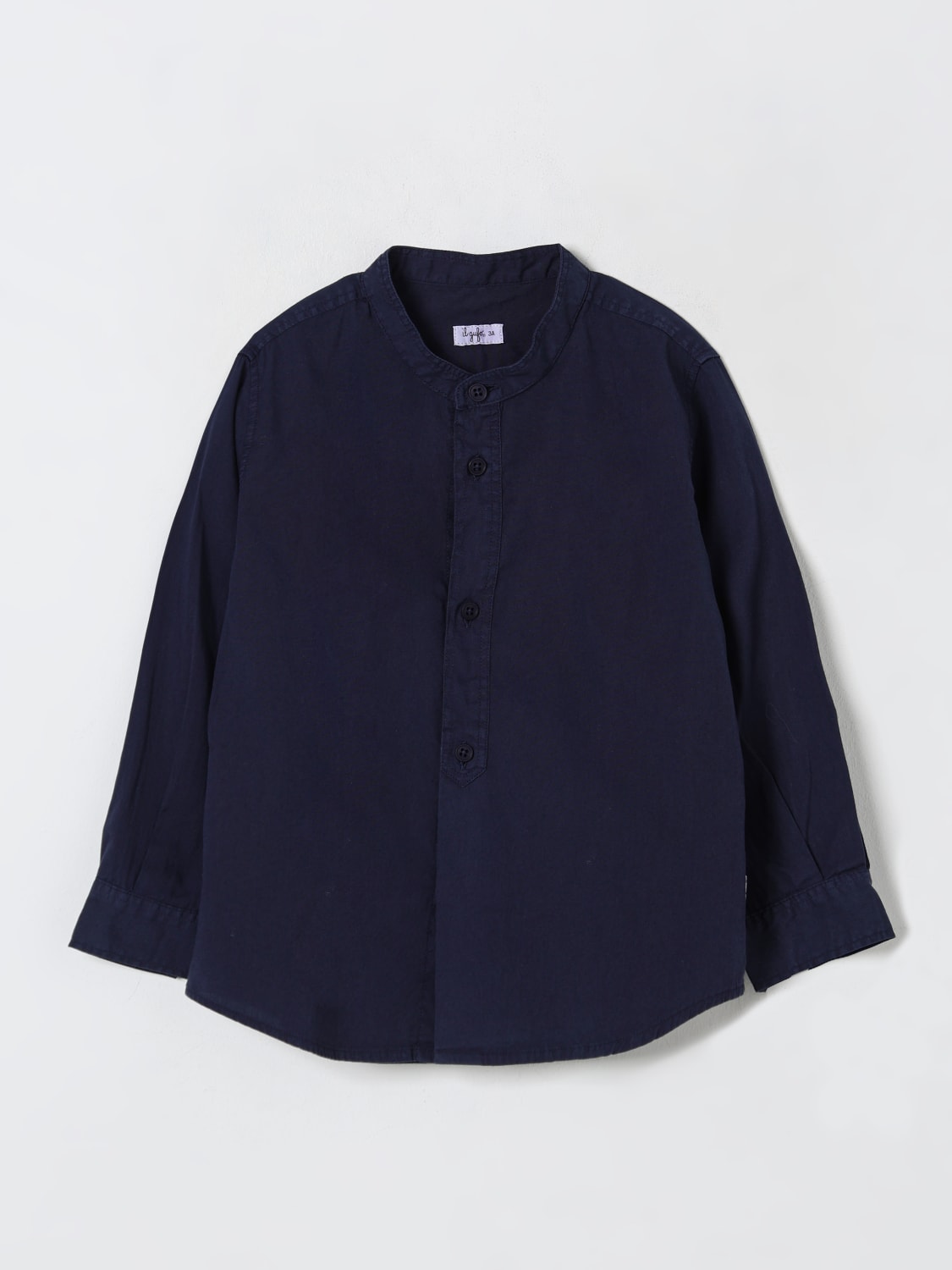 IL GUFO CAMISA: Camisa niños Il Gufo, Azul Oscuro - Img 1