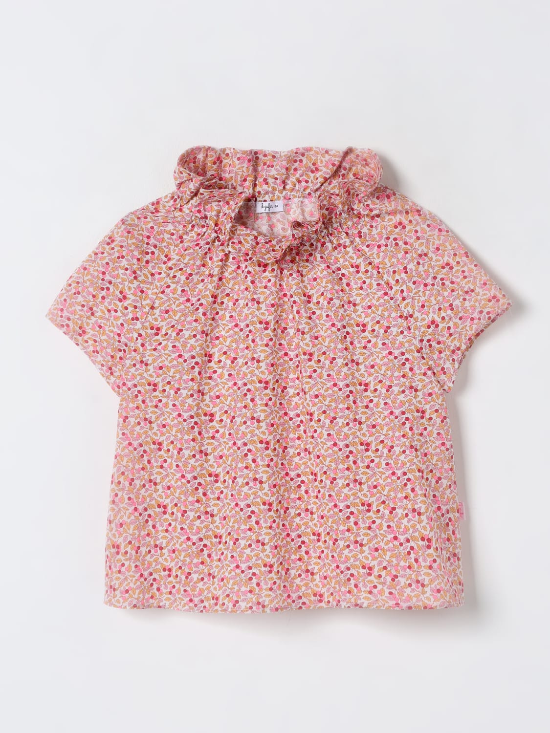 IL GUFO BLUSE: Hemd kinder Il Gufo, Orange - Img 1