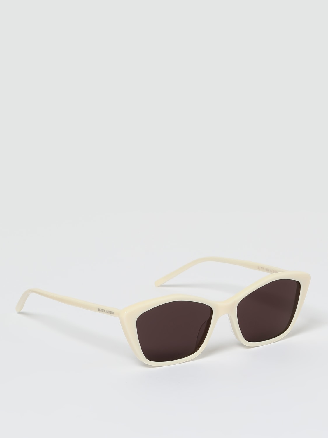 サングラス SAINT LAURENT Woman Sunglasses Yellow Cream SL775 005 Saint Laurent SL 775 005 Cat Eye Sunglasses Ivory - eye-oo.com