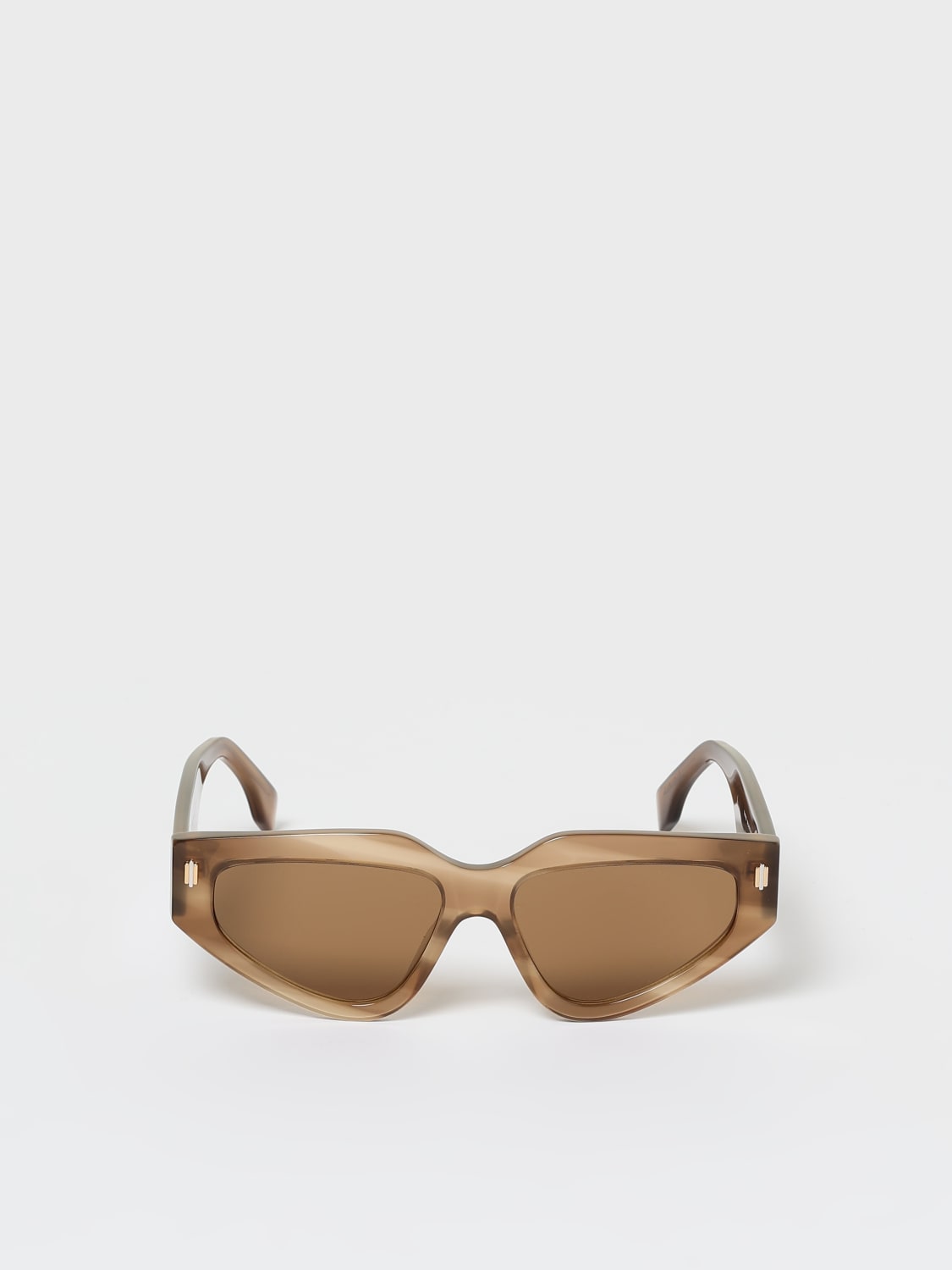 FENDI OCCHIALI DA SOLE: Occhiali da sole in acetato Fendi, Marrone - Img 3