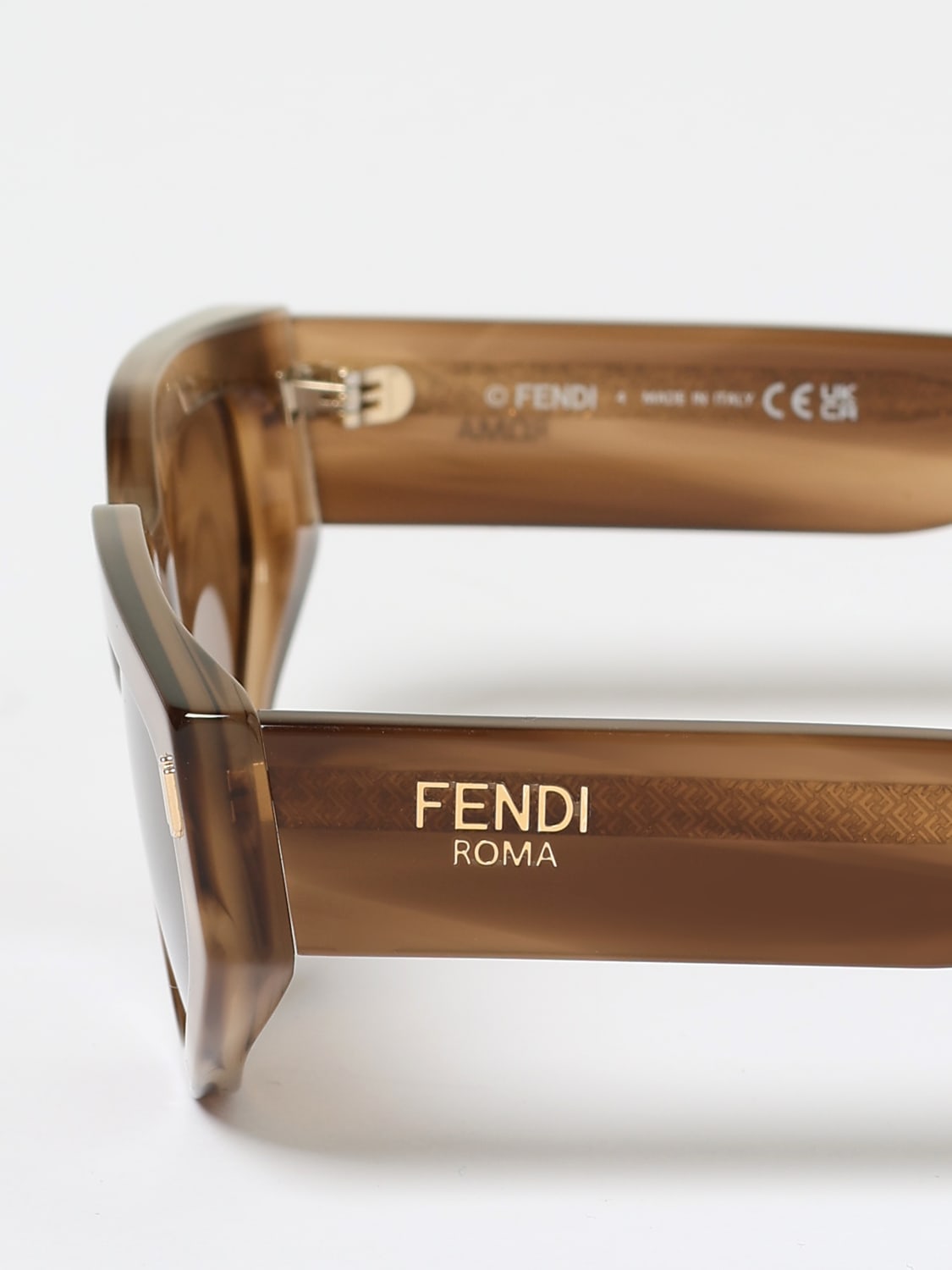 FENDI OCCHIALI DA SOLE: Occhiali da sole in acetato Fendi, Marrone - Img 5