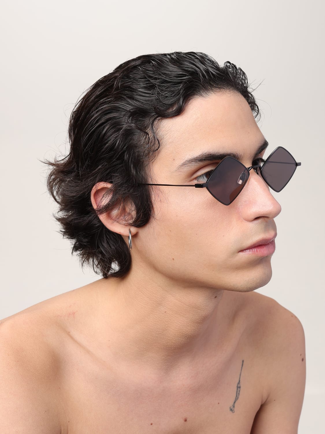 SAINT LAURENT OCCHIALI DA SOLE: Occhiali da sole SL 302 LISA 010 Silver Saint Laurent, Nero - Img 3