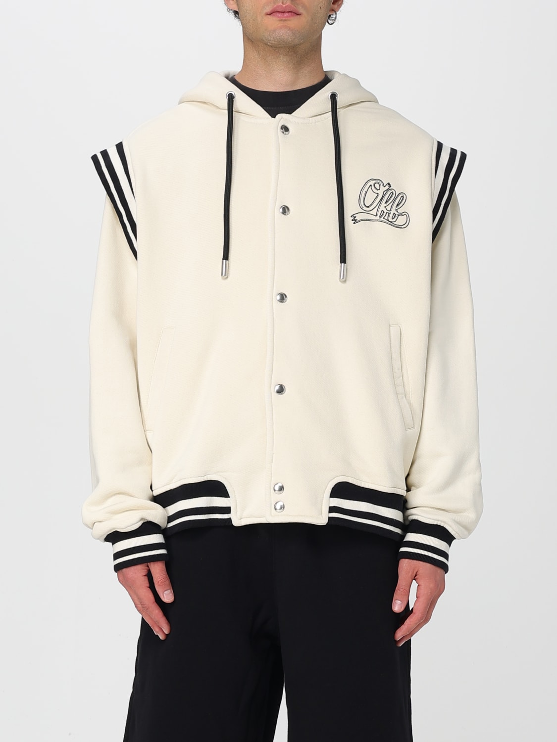 スウェット・トレーナー Off-White OMEK003S25JER001 Sweatshirts OFF WHITE OFF-WHITE: Sweatshirt men - White | Off-White jacket