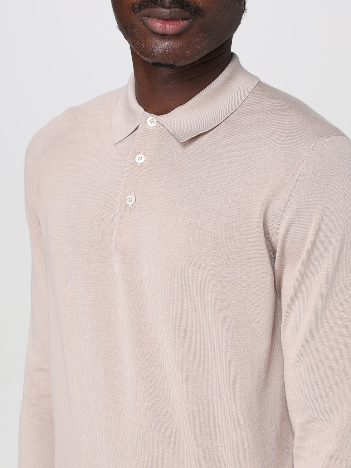 Tシャツ・カットソー Drumohr SS25 LONG SLEEVES POLO SHIRT (D0GN214 795) DRUMOHR: Polo shirt men - White | Drumohr polo shirt D0GN214