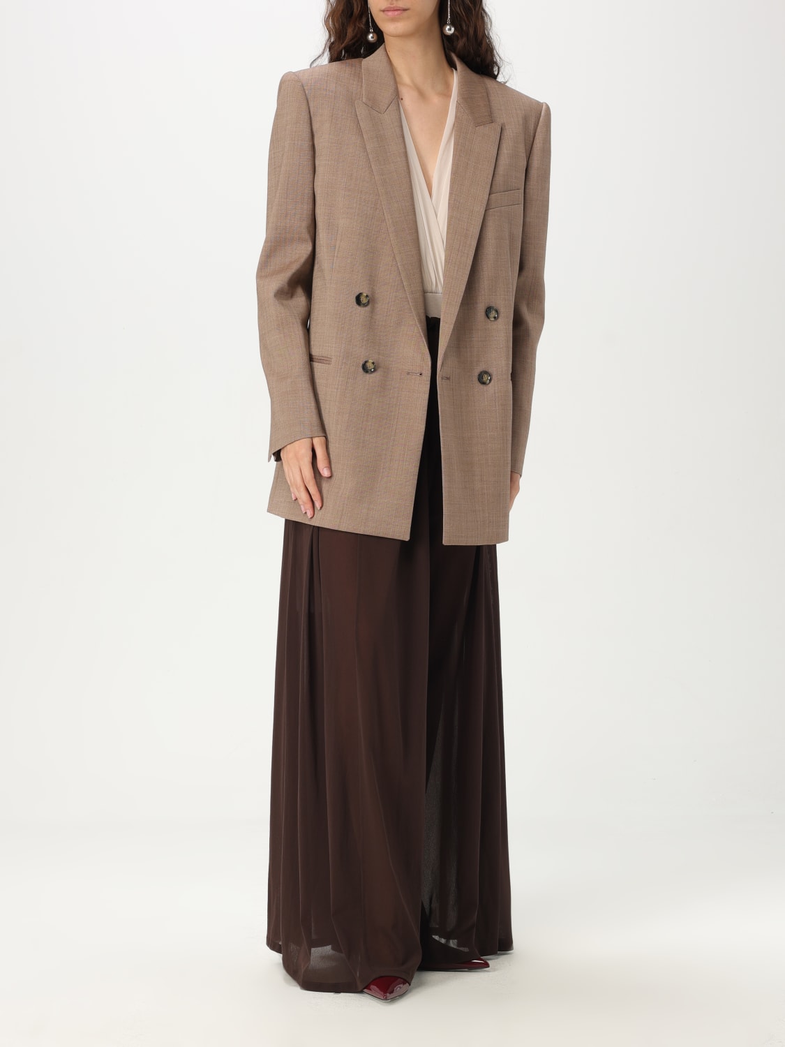 PHILOSOPHY DI LORENZO SERAFINI 外套: 外套 女士 Philosophy Di Lorenzo Serafini, 米色 - Img 2