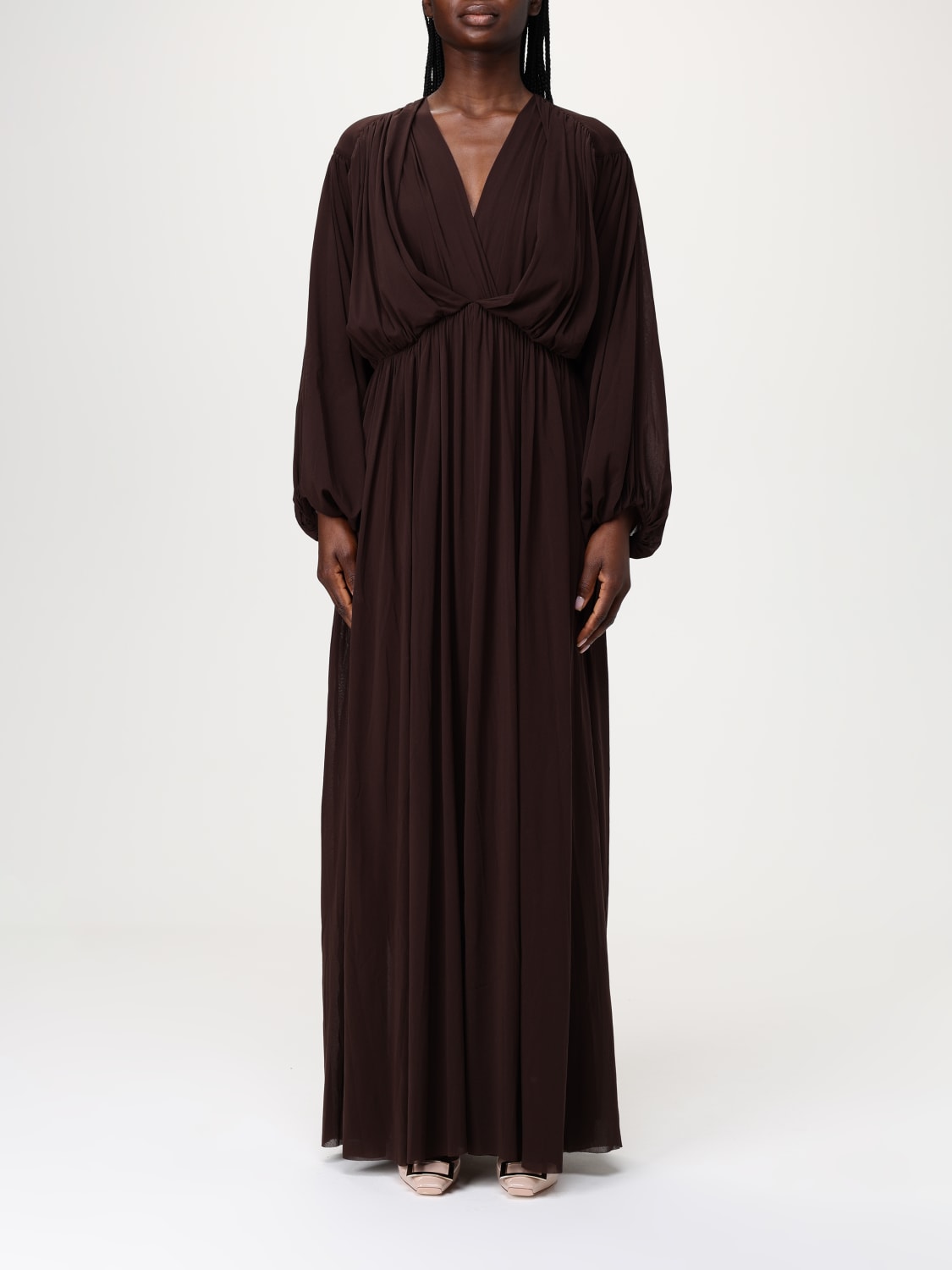 PHILOSOPHY DI LORENZO SERAFINI DRESS: Dress woman Philosophy Di Lorenzo Serafini, Brown - Img 1