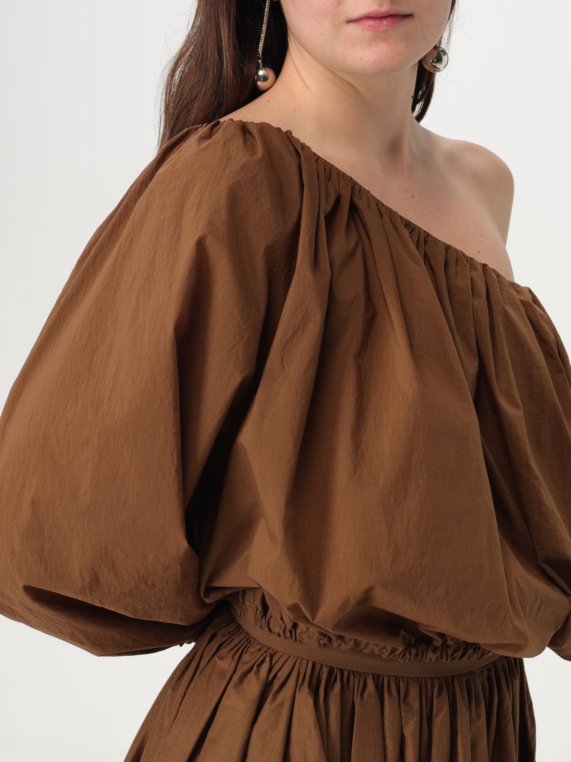 PHILOSOPHY DI LORENZO SERAFINI TOP: Chemise femme Philosophy Di Lorenzo Serafini, Marron - Img 5